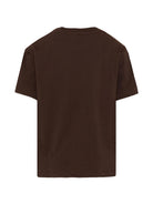 T-shirt per bambino MSGM Kids marrone con stampa logo S6MSJUTH001 943 MSGM KIDS 