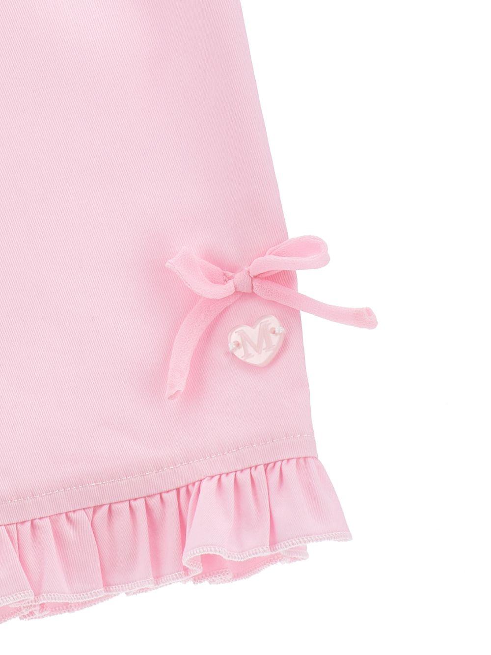 Pantaloni per neonata Monnalisa rosa con ruches 37G404 7301 0090 MONNALISA KIDS 