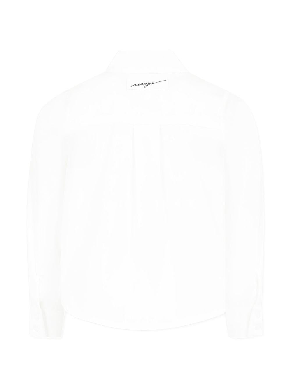 Camicia per bambina MSGM Kids bianco con ruches S5MSJGSI209 001 MSGM KIDS 