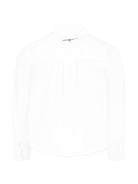 Camicia per bambina MSGM Kids bianco con ruches S5MSJGSI209 001 MSGM KIDS 