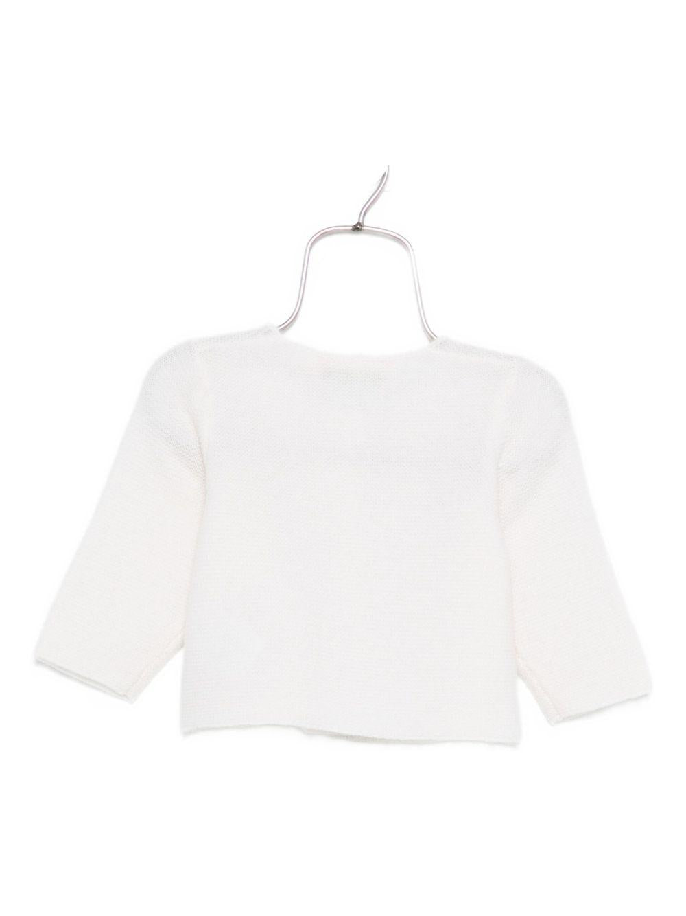 Cardigan per neonata Bonpoint bianco con chiusura con bottoni PEBDA2620CA 002 BONPOINT 