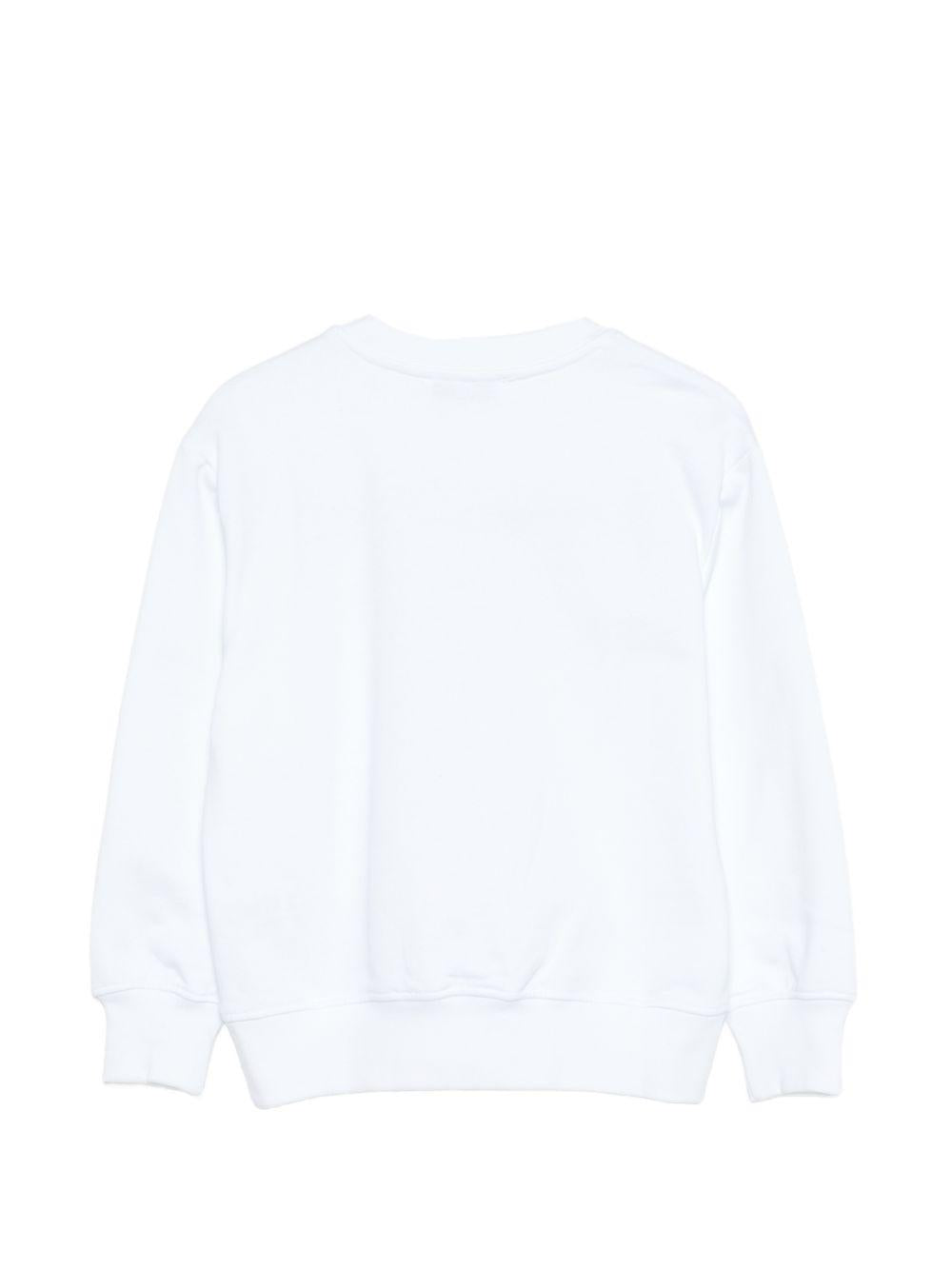 Felpa per bambini MSGM Kids bianca con dettaglio logo S6MSJUSW009 001 MSGM KIDS 