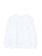 Felpa per bambini MSGM Kids bianca con dettaglio logo S6MSJUSW009 001 MSGM KIDS 