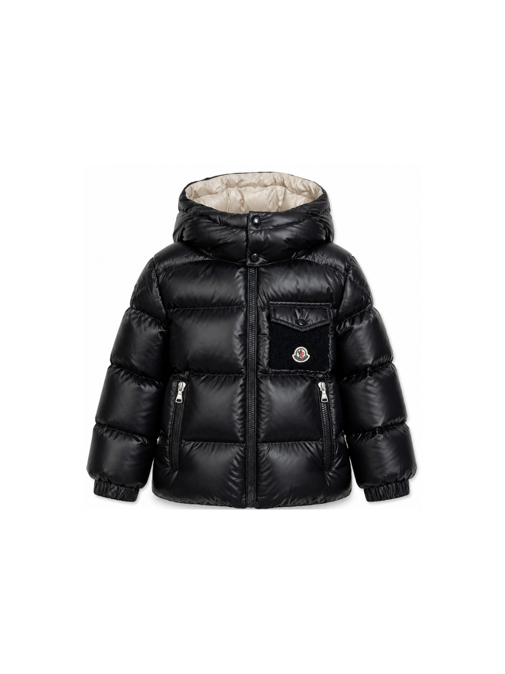 Giubbino Yule per bambino Moncler Kids nero con design imbottito L29541A00066597YX 778 MONCLER KIDS 