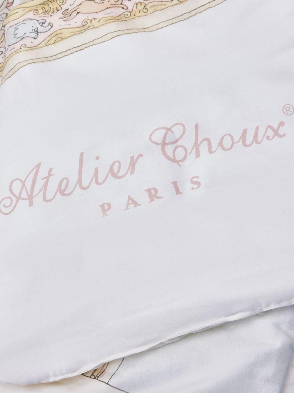 Coperta con ricamo per neonato Atelier Choux bianco con design rettangolare QU-CS-MOC A-U ATELIER CHOUX PARIS KIDS 