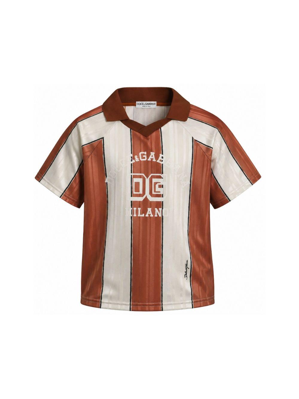T-shirt per bambino Dolce & Gabbana Kids multicolore con motivo a righe L4JTJL HS7Q5 HQ5XM DOLCE & GABBANA KIDS 
