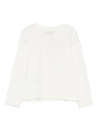 T-shirt per bambina Moschino Kids bianca con motivo Teddy Bear HDO010LBA11 10063 MOSCHINO KIDS 