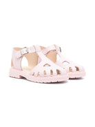 Sandali in pelle per bambina Florens rosa con chiusura con fibbia E8300 10I FLORENS 