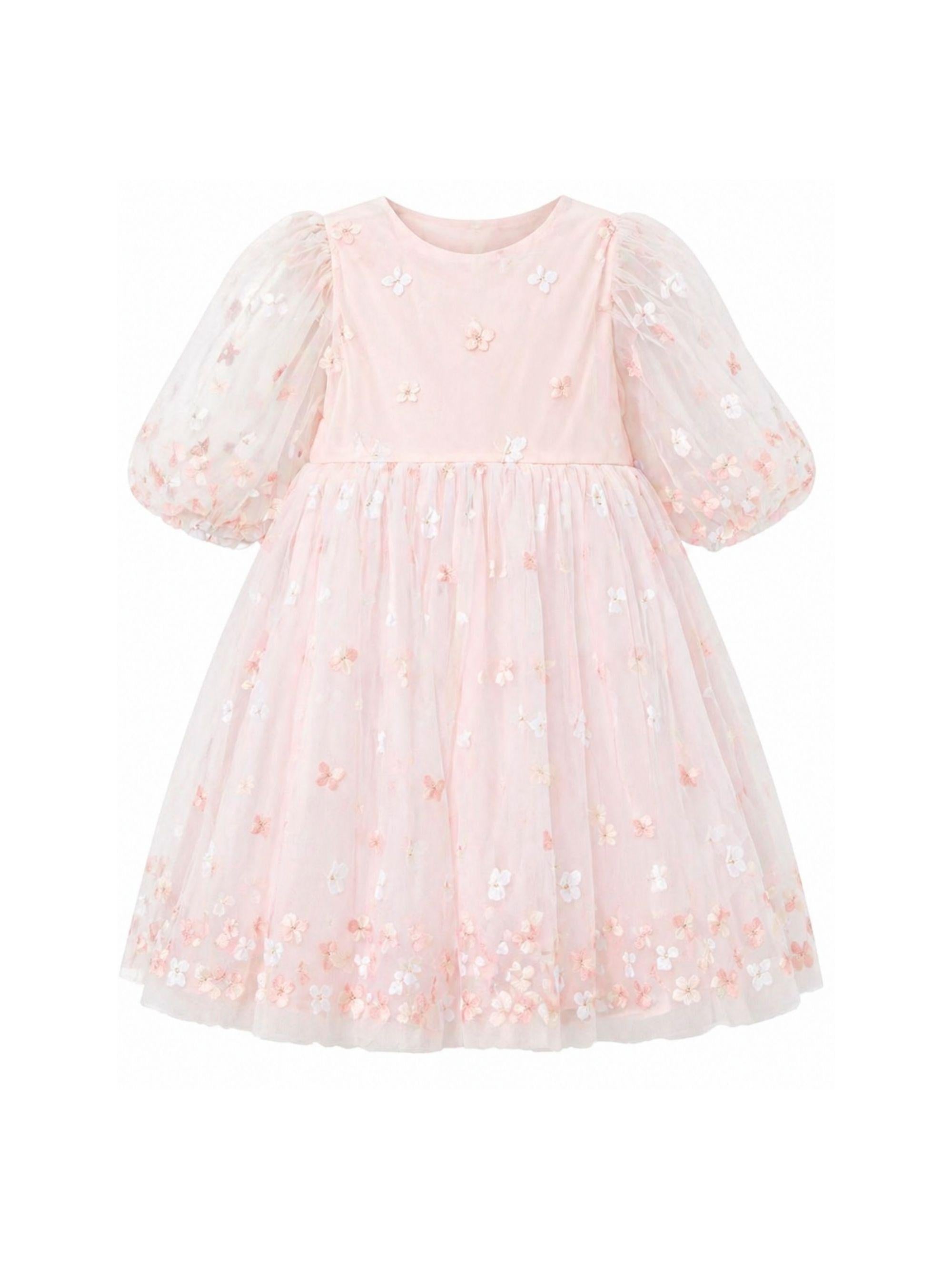 Abito per bambina Tartine Et Chocolat rosa con ricami floreali CC30172 32 TArtine & Chocolat KIDS 