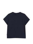 T-shirt per neonato Boss Kids blu con stampa grafica sul davanti J52886 849 BOSS KIDS 