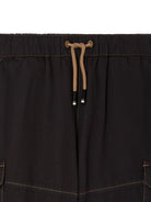 Shorts Cargo per bambino Bonpoint neri con tasche laterali con patta S06BBEW00015 099A BONPOINT KIDS 