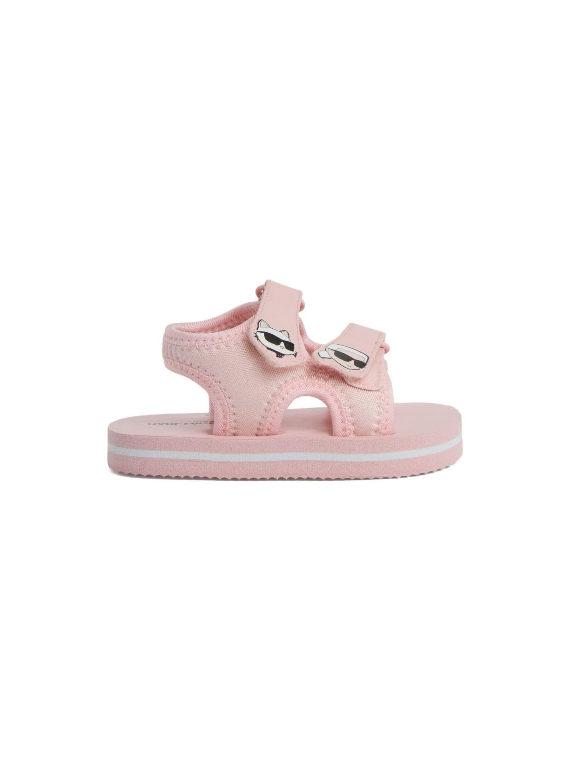 Sandali per bambina Karl Lagerfeld Kids rosa con applicazione-ikon Z31183 46F KARL LAGERFELD KIDS 