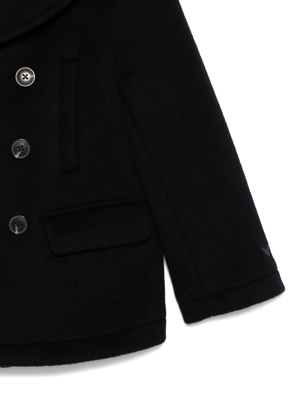 Cappotto per bambino Emporio Armani Kids blu navy con chiusura a doppiopetto EB000492 AF16038 UB118 EMPORIO ARMANI KIDS 