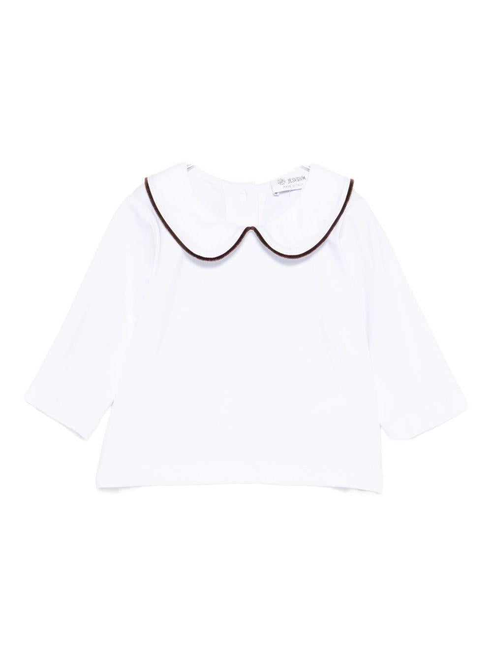 Blusa per neonati Jesurum Baby bianca con colletto alla Peter Pan CITRINO VAR.4105 JESURUM 