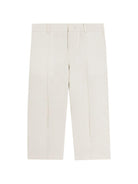 Pantaloni per bambino Dolce & Gabbana Kids beige con logo ricamato sul retro L44P73 FU4LH A3791 DOLCE & GABBANA KIDS 