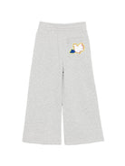 Pantaloni sportivi per bambini Stella McCartney Kids grigi con applicazioni TZ6E60 Z3059 807 STELLA McCARTNEY KIDS 