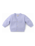 Cardigan per neonato Fendi Kids azzurro con logo FF sul davanti BUG215 AS5P F19J4 FENDI KIDS 