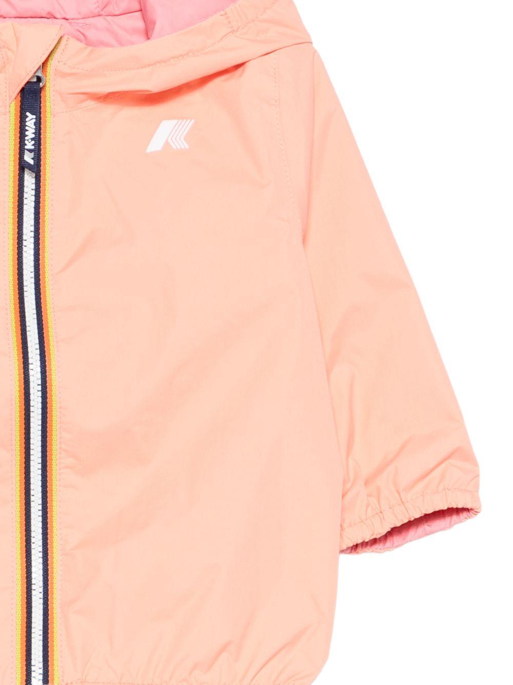 Giubbino per neonata K-Way Kids rosa pesca con cerniera K2123IW C54 K-WAY KIDS 