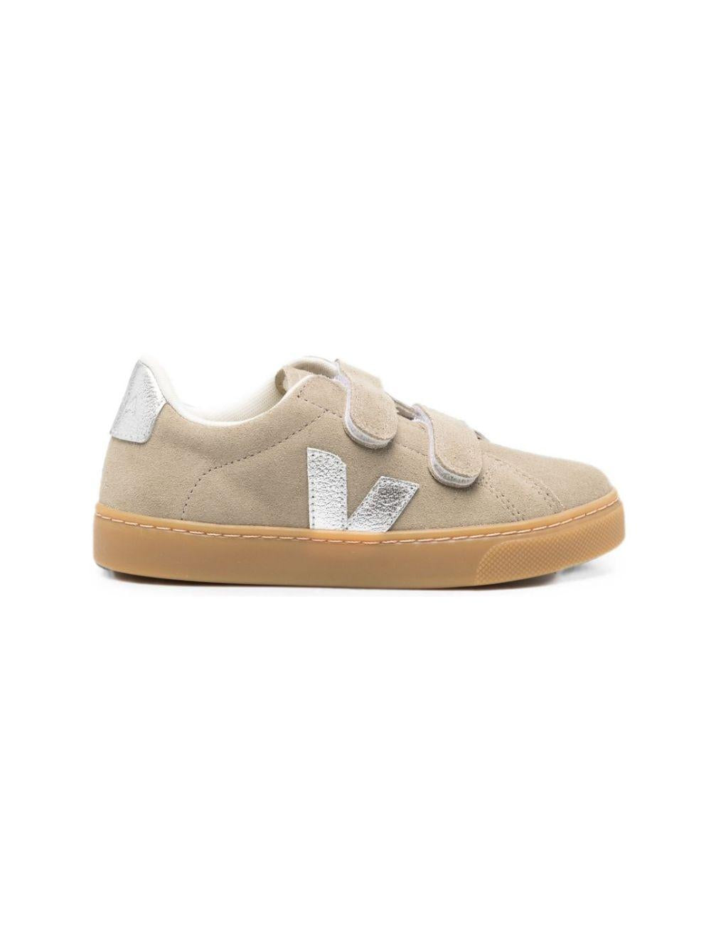 Sneakers per bambini Veja Kids grigie con chiusura touch SV0321748 TAUPE SILVER VEJA KIDS 