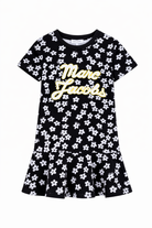 Abito per bambina The Marc Jacobs Kids nero con stampa a fiori W60861 09B THE MARC JACOBS KIDS 