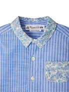 Camicia per neonato Bonpoint Fredy azzurro con motivo gessato S05YSHW00010 215 BONPOINT KIDS 