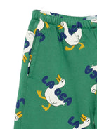 Pantaloni per bambino Bobo Choses verdi con stampa oca B225AC065 311 BOBO CHOSES 