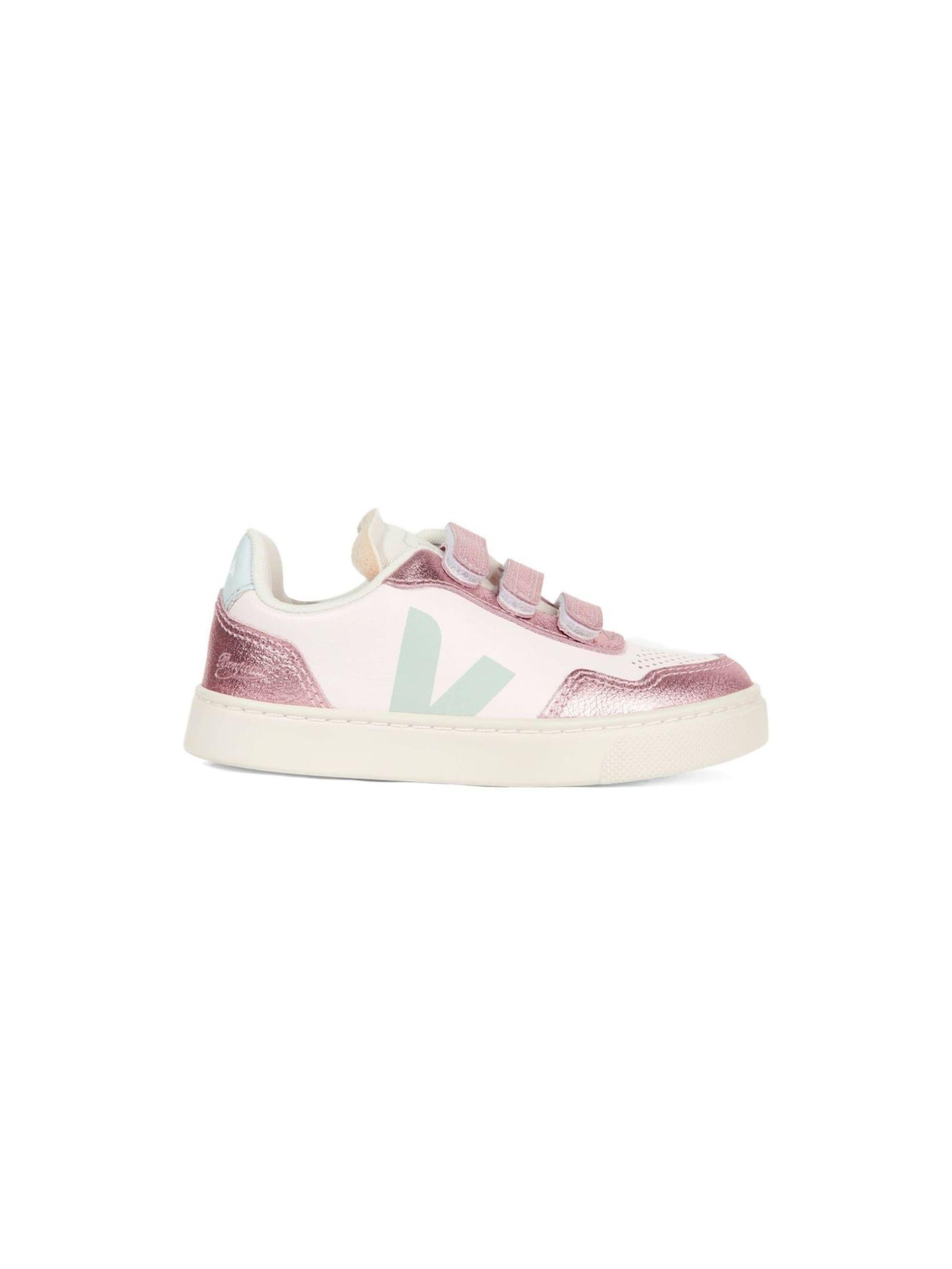 Sneakers per bambina VEJA Kids rosa con decorazione glitter BN2021650 V-90 LASSI SUN NACRE VEJA KIDS 