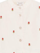 Blusa per neonata Donsje beige con ricamo floreale all-over 4113001 00037 DONSJE KIDS 