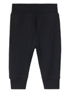 Pantaloni sportivi per neonato Burberry Kids nero in cotone 8112686 A1189 BURBERRY KIDS 