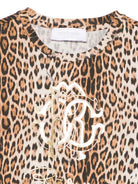 T-shirt per bambina Roberto Cavalli Kids animalier con logo sul davanti CGP26124TS MACULA N.H. ROBERTO CAVALLI KIDS 