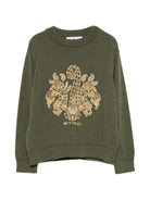 Maglione per bambino Etro Kids verde con design lavorato a maglia GZ9A20 Z4117 817 ETRO KIDS 