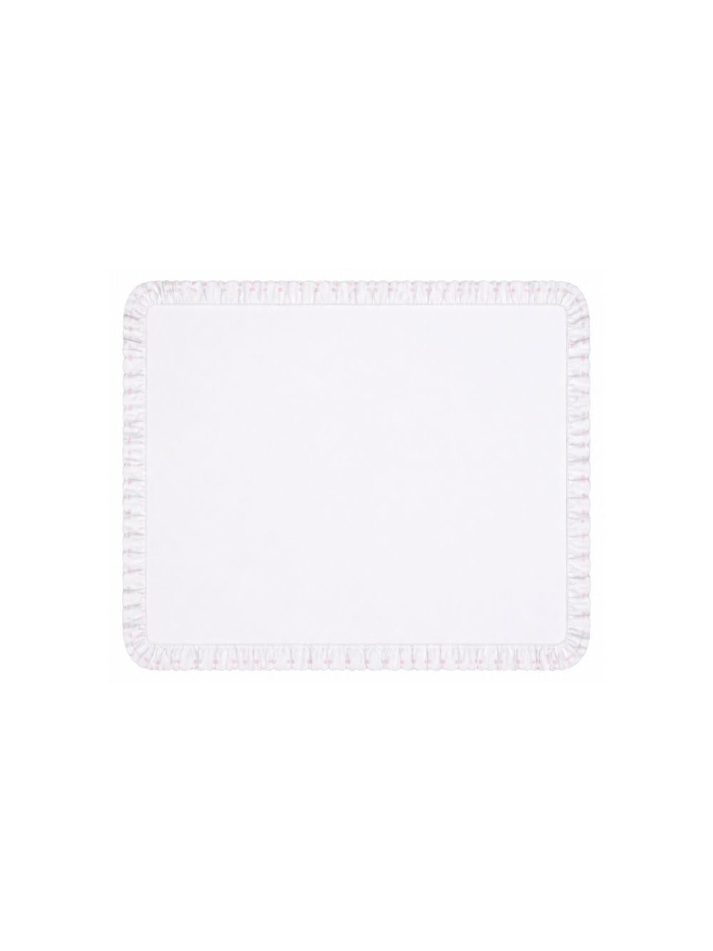 Coperta per neonata La Stupenderia bianca con bordo smerlato 2TBCO50 P01PIN LA STUPENDERIA KIDS 