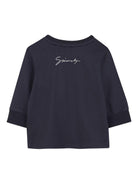 Felpa per neonato Givenchy Kids blu con applicazione con logo H30890 853 GIVENCHY KIDS 