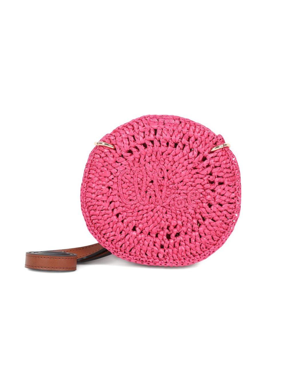 Borsa a tracolla per bambina Chloé Kids rosa con trama intrecciata C20875 46S CHLOE' KIDS 