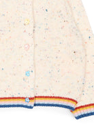 Cardigan per neonata Stella McCartney Kids beige con bordi a contrasto TZ9000 Z3896 101 STELLA McCARTNEY KIDS 
