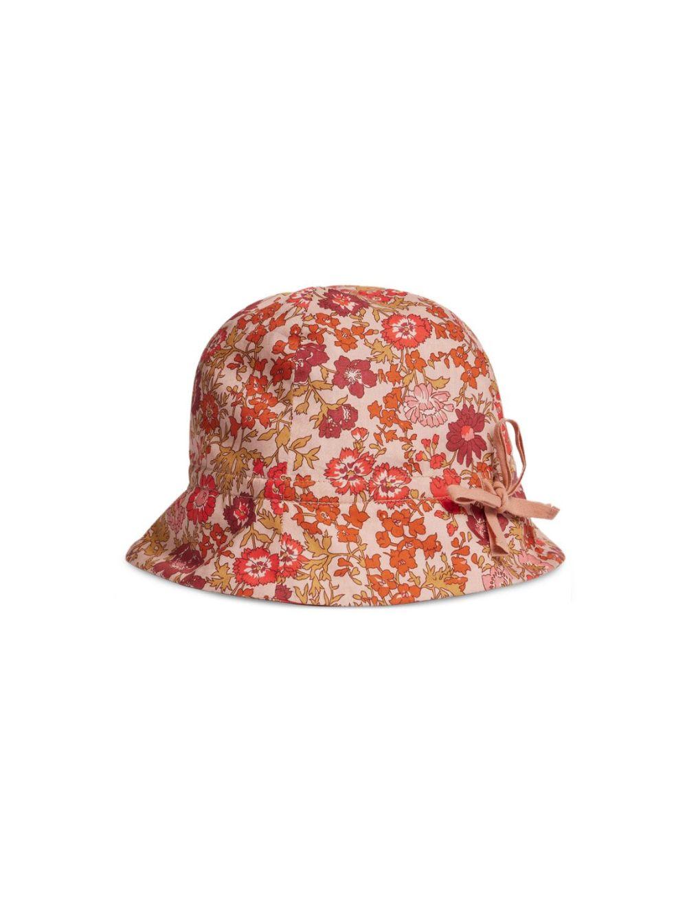 Cappello per neonata Bonpoint rosso con stampa floreale all-over S06XACW00002 520 BONPOINT KIDS 