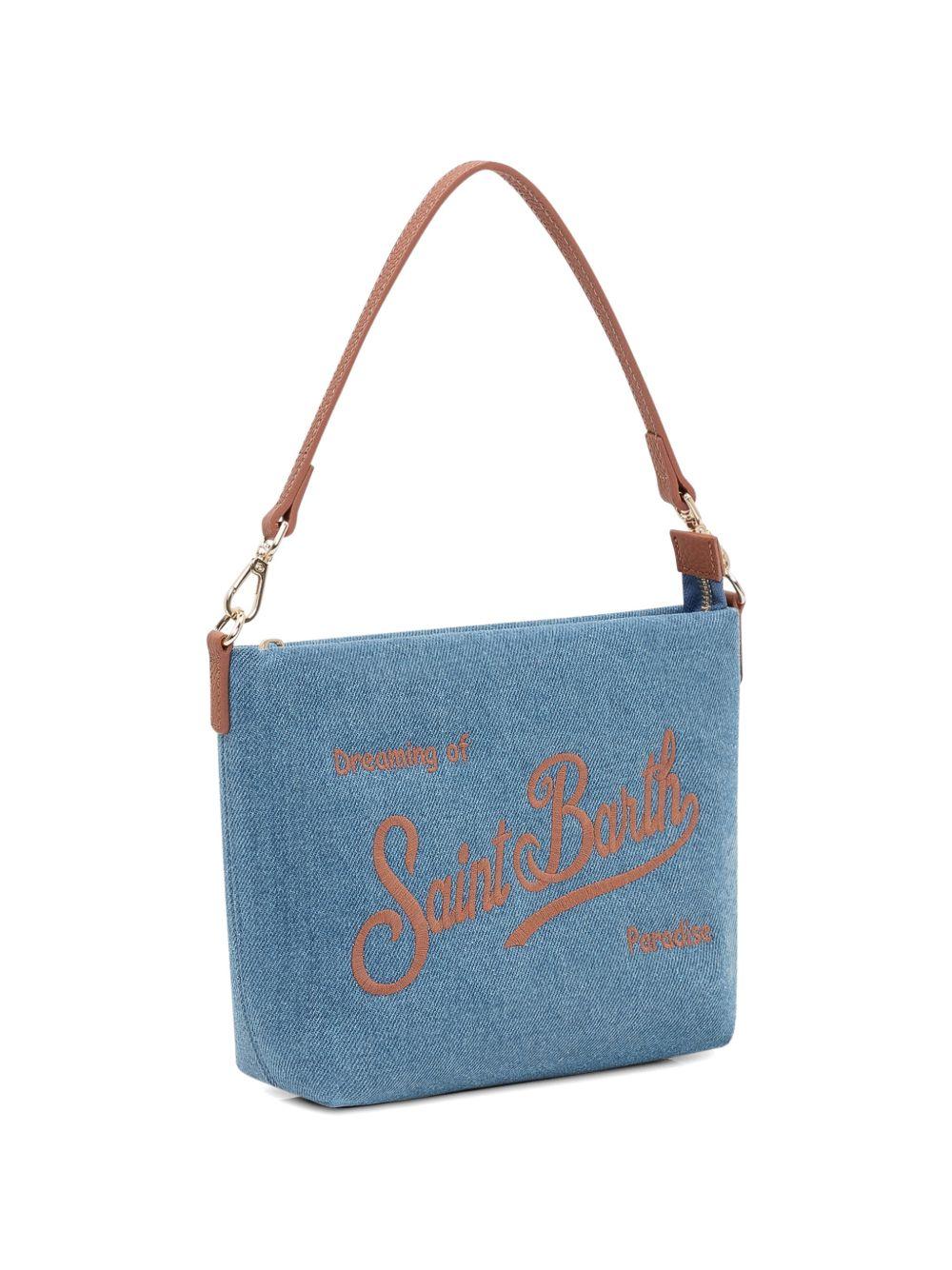 Borsa a spalla Aline MC2 Saint Barth in denim con manico superiore ALI0034 01515L MC2 ST. BARTH KIDS 