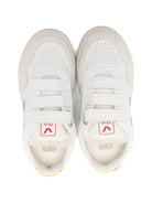 Sneakers V-90 per bambini Veja Kids bianche con chiusure a strappo SX2021511 V-90 WHITE INDIGO PEPPER VEJA KIDS 