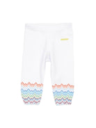 Pantaloni per neonato Missoni Kids multicolore con motivo a zig zag MY6550 F0061 100MC MISSONI KIDS 