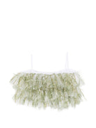 Top per bambina A'lapage verde con dettaglio frange 25SAGTOP00090 OLIVA A'LAPAGE 