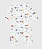 Tutina per neonati Petit Bateau bianca con stampa grafica animali all-over A0FAV 01 PETIT BATEAU 
