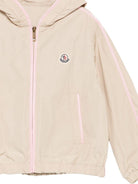 Giubbino per bambina Moncler Enfant beige con cappuccio e cerniera L19541A00052549P3 20J MONCLER KIDS 