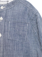 Camicia Eustace per neonata Bonpoint blu con tasca sul petto S05YSHW00004 015A BONPOINT KIDS 