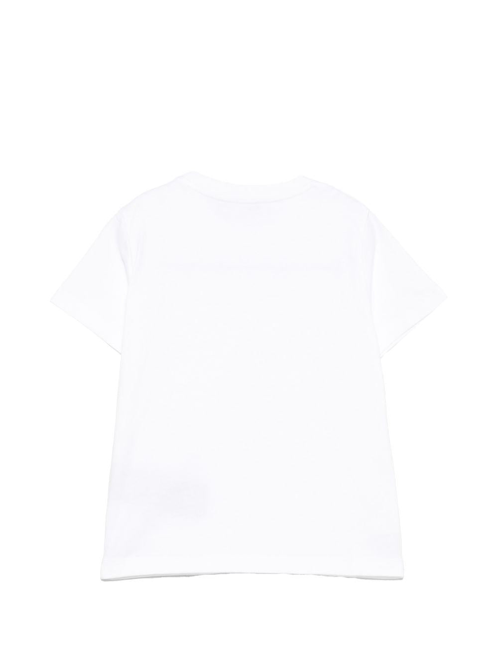 T-shirt per bambini Balmain Kids bianca con dettaglio bottoni sulla spalla BZ8I81 Z3672 100OR BALMAIN KIDS 