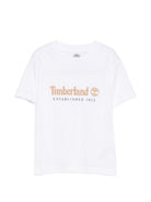T-shirt per bambino Timberland Kids bianca con stampa logo T60968 10P TIMBERLAND KIDS 