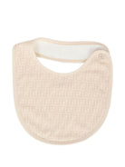 Bavaglini per neonati Fendi Kids beige con motivo con logo FF BUJ307 ST8 F19J5 FENDI KIDS 