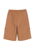 Shorts per bambino DONDUP Kids marroni con logo ricamato sul davanti DMBE0250TV124 6009 DONDUP KIDS 