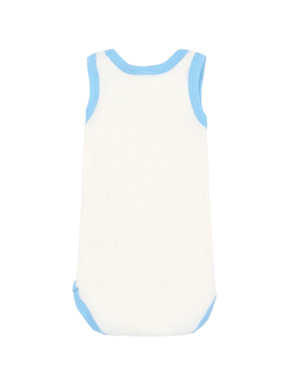 Set di tre body per neonati Petit Bateau bianco con bordi a contrasto A0FSL 00 PETIT BATEAU 