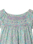 Blusa per bambina Bonpoint azzurro con motivo a fiori C06GBLW00005 556 BONPOINT KIDS 