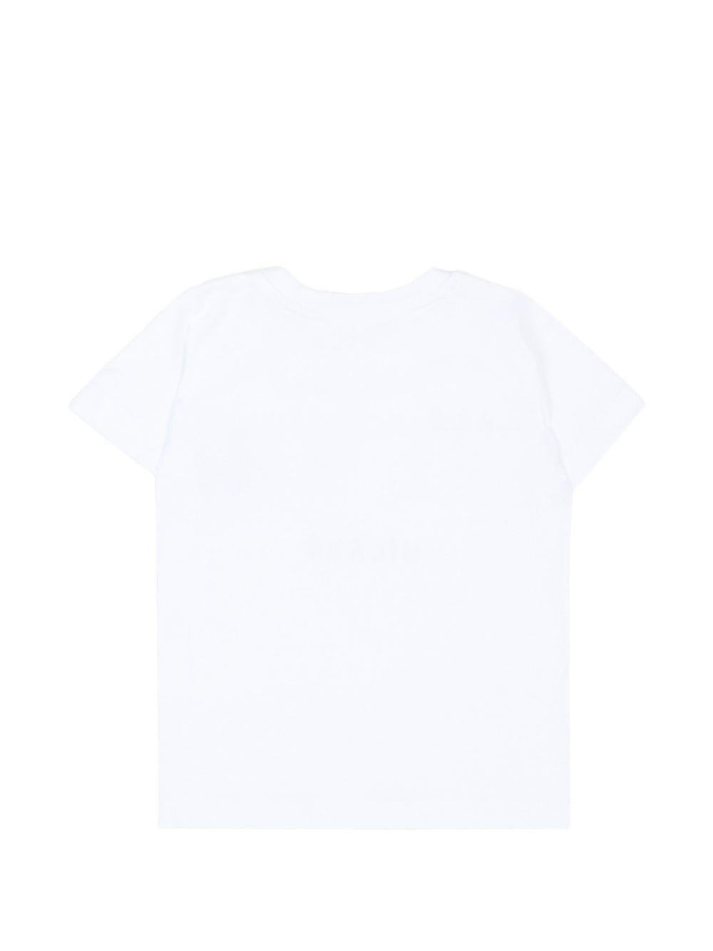 T-shirt per bambino MSGM Kids bianca con stampa logo sul davanti S6MSUNTH266 001 MSGM KIDS 